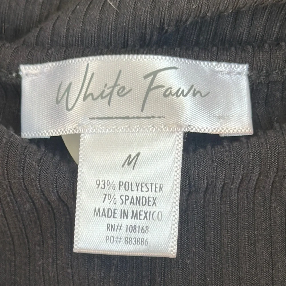 Black Ruched Top size medium